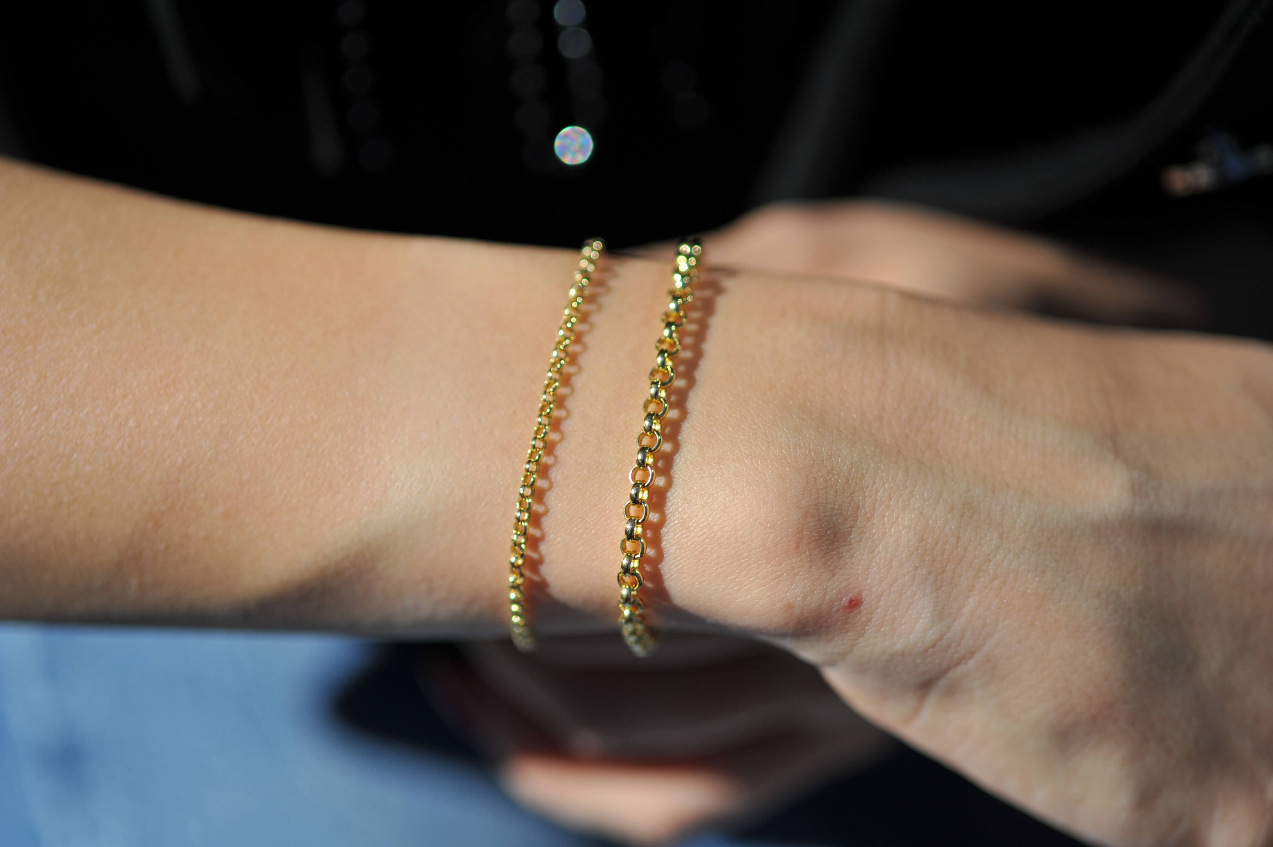 14k Gold Rolo Chain Bracelet